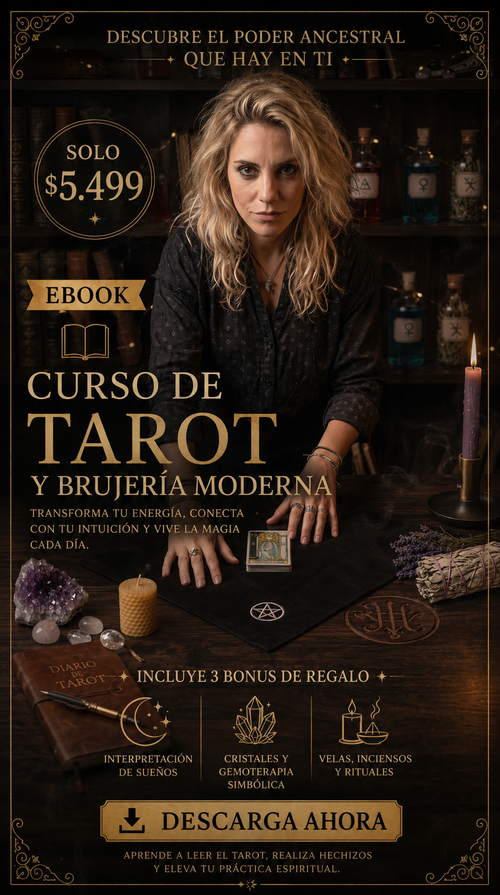 Curso de Tarot y Brujería Moderna | Ebook Completo + 3 Bonos