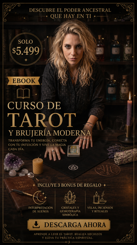 Curso de Tarot y Brujería Moderna | Ebook Completo + 3 Bonos